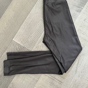 ONLY Brown Leather Leggings